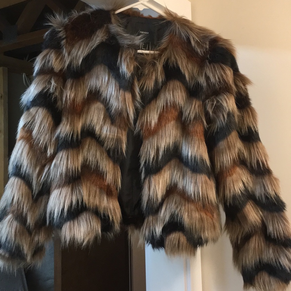 Faux fur jacket